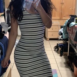 Long cross back dress